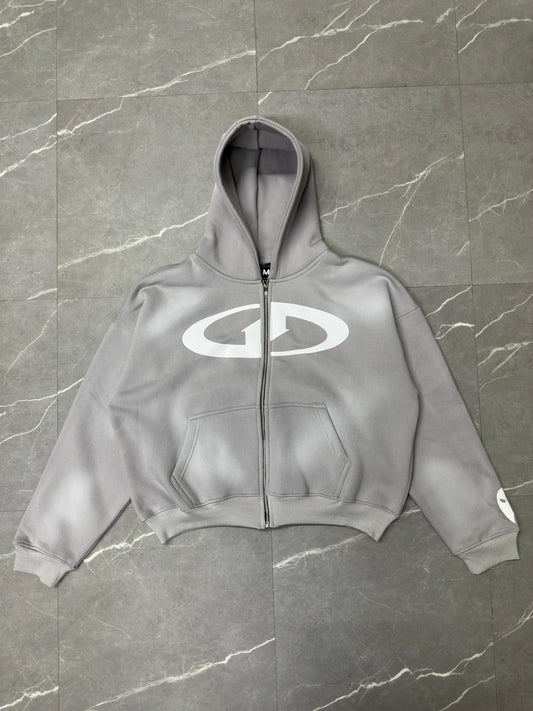 GETBACK ZIP HOODIE GRAY