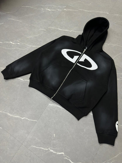 GETBACK ZIPHOODIE BLACK