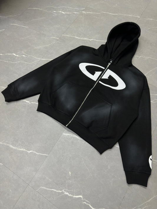 GETBACK ZIPHOODIE BLACK